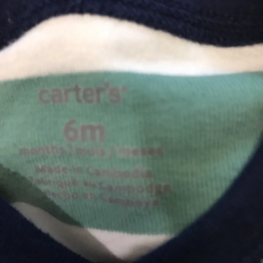 Carter’s Baby Boy Striped Sleeper Size 6 Months